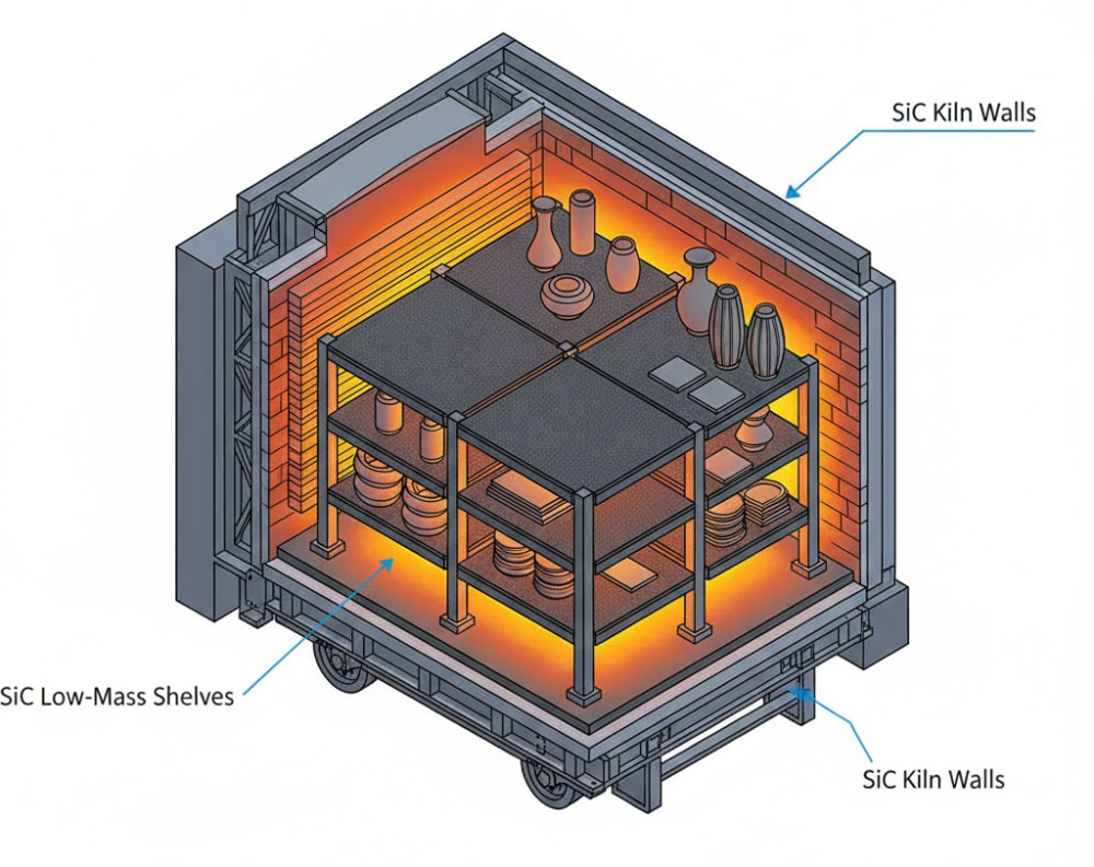 Silicon Carbide Plates For Kiln Linings