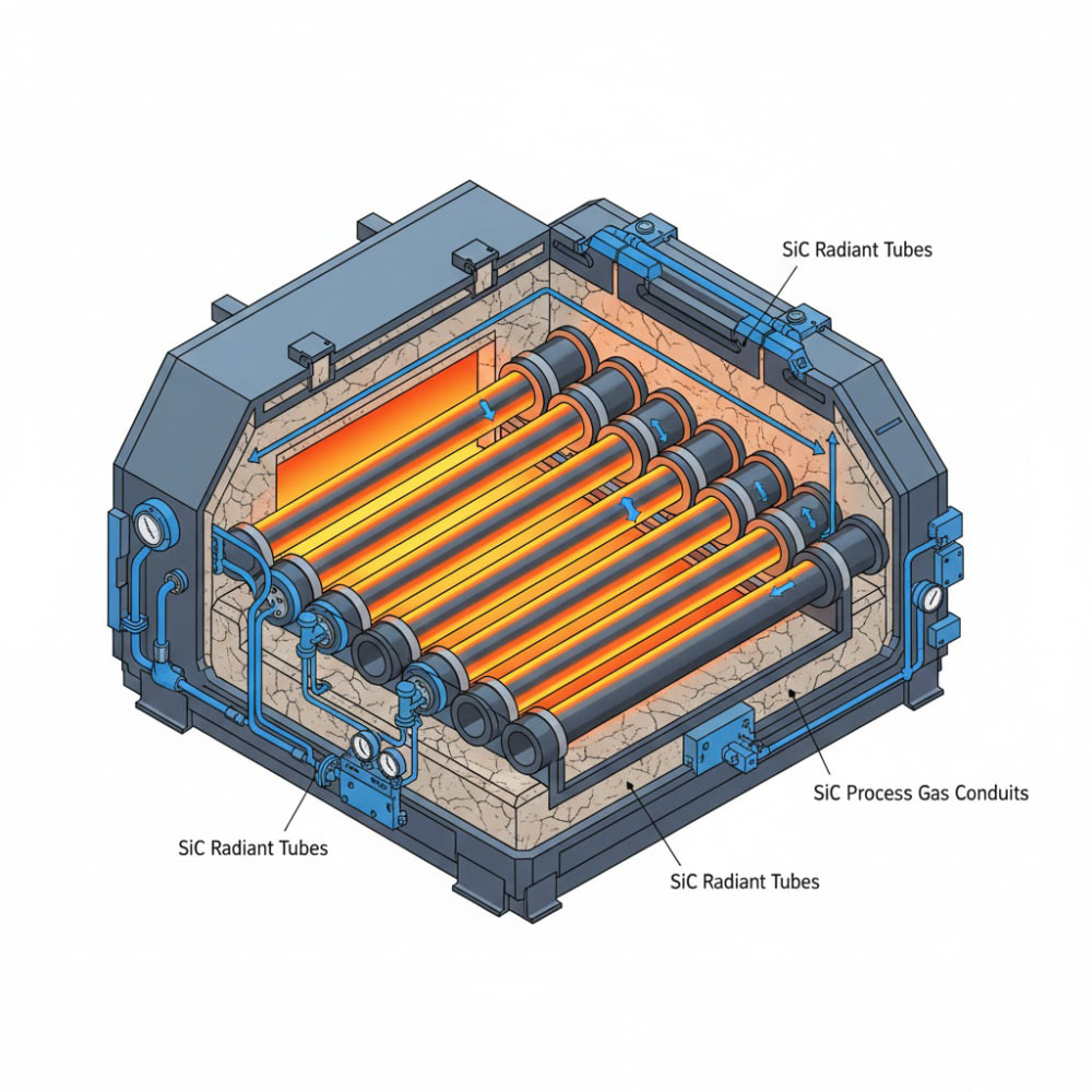 Silicon Carbide Tubes For High Temperature Industrial Furnaces